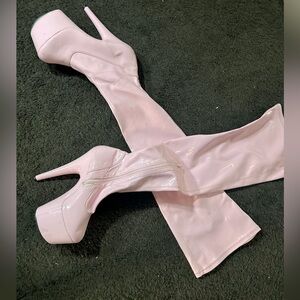 Pink Metallic GoGo Boots